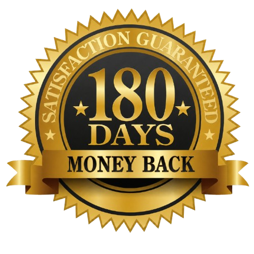 180-Day Money-Back Guarantee Seal