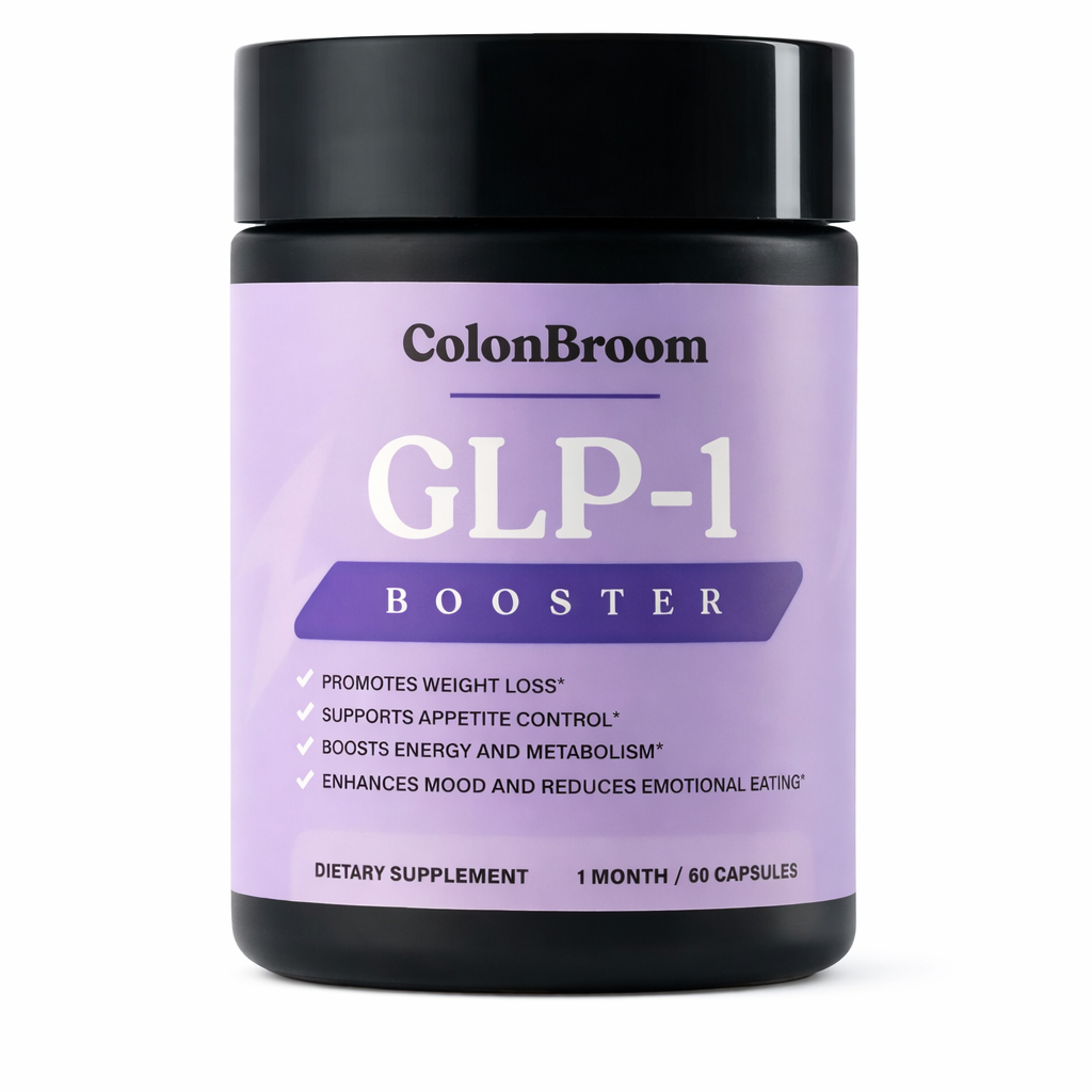 ColonBroom GLP-1 Booster — berberine, saffron and chromium picolinate supplement capsule bottle