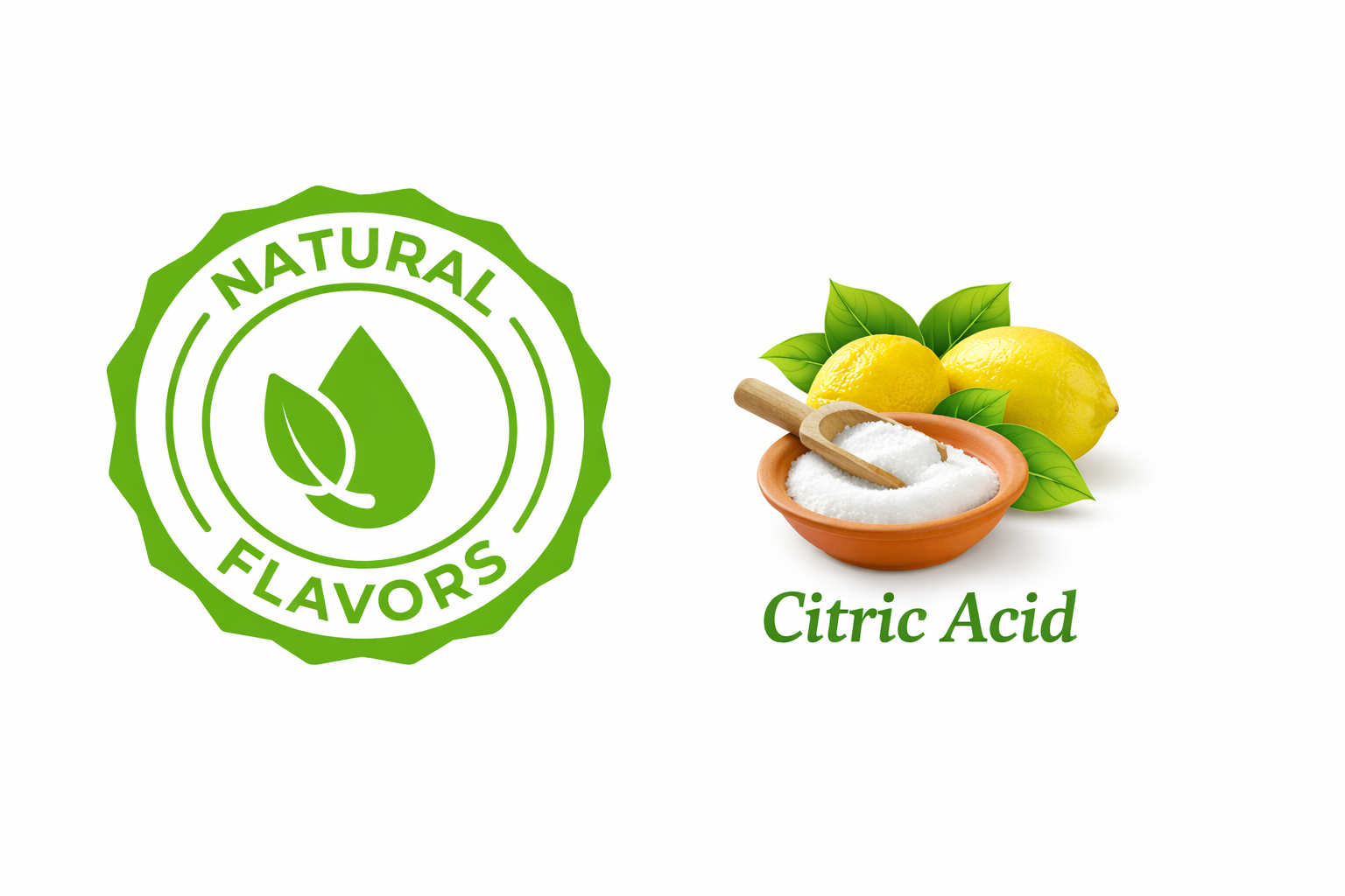 Natural flavor and citric acid ingredients