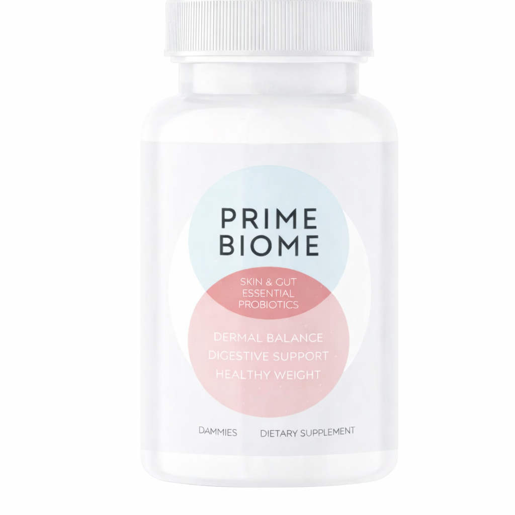 PrimeBiome probiotic gummy jar